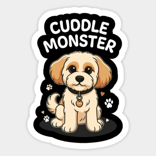 Cuddle Monster – Cute Cavachon / Cavapoo Style Cartoon Dog Design Sticker
